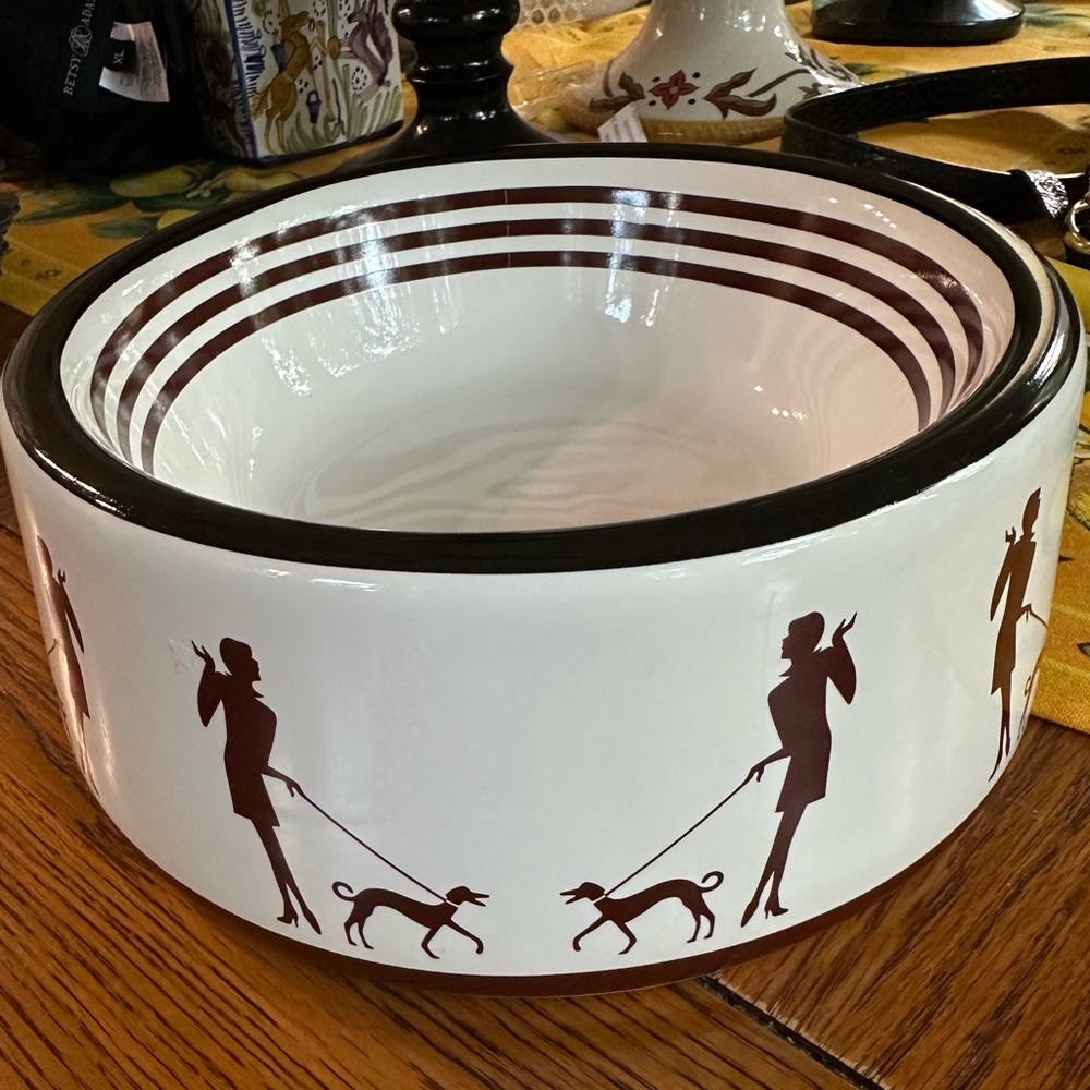 Iconic and Vintage Large Henri Bendel Pet Dog Bowl/ Planter Dish RARE HTF EUC